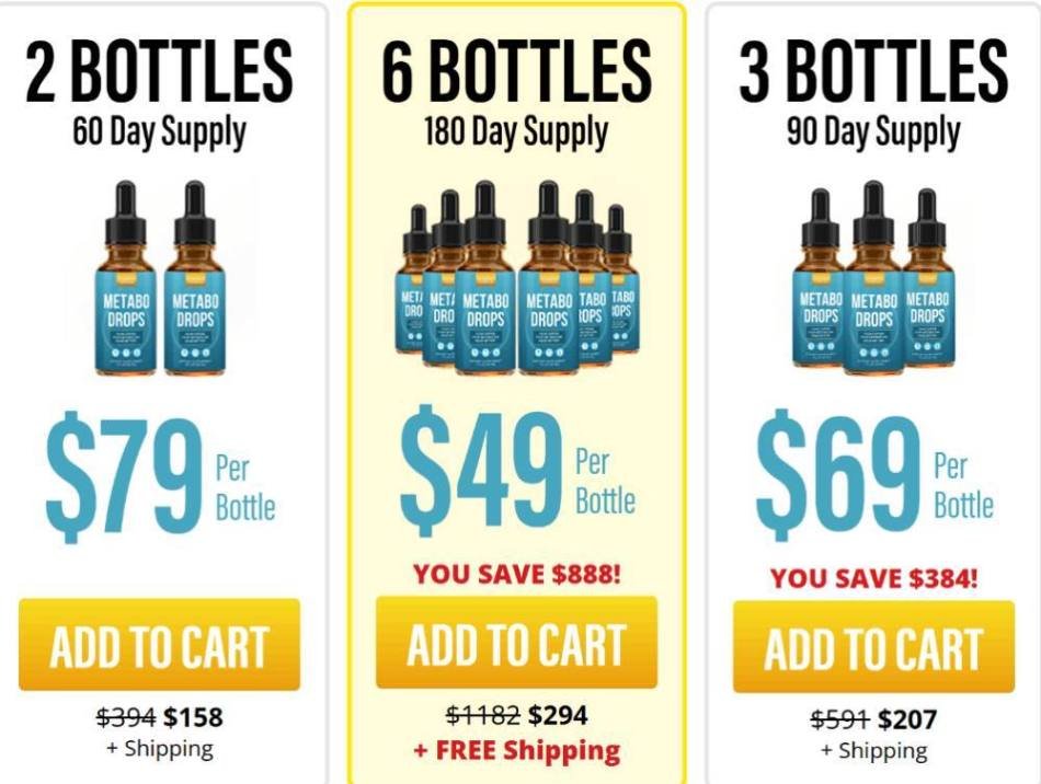 Metabo Drops introductory offer best price per bottle